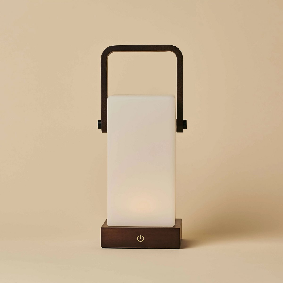 Harper Dark Brown Wooden Rechargeable Lamp