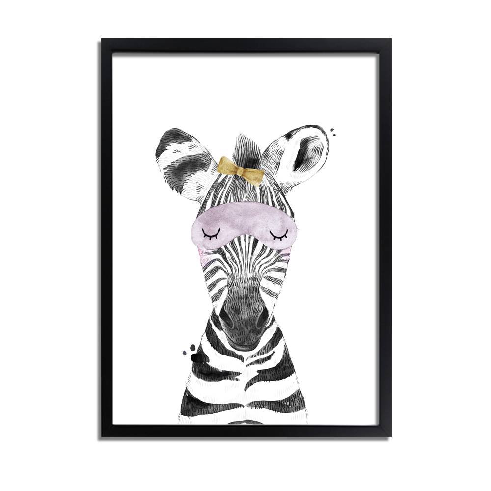 Zebra Children's room poster Bow