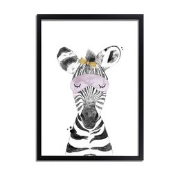Zebra Kinderkamerposter Strikje