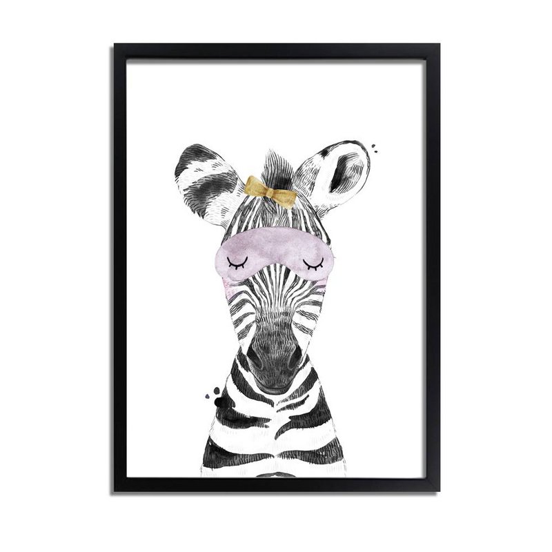 Zebra Kinderkamerposter Strikje