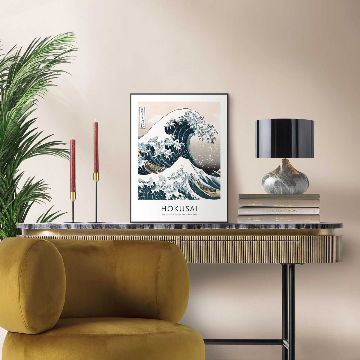 Painting Slim Frame The Great Wave 40x30
