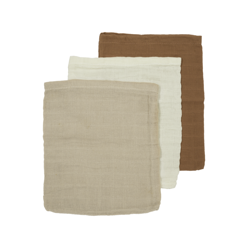Offwhite/Sand/Toffee 20x17cm - 3-Pack