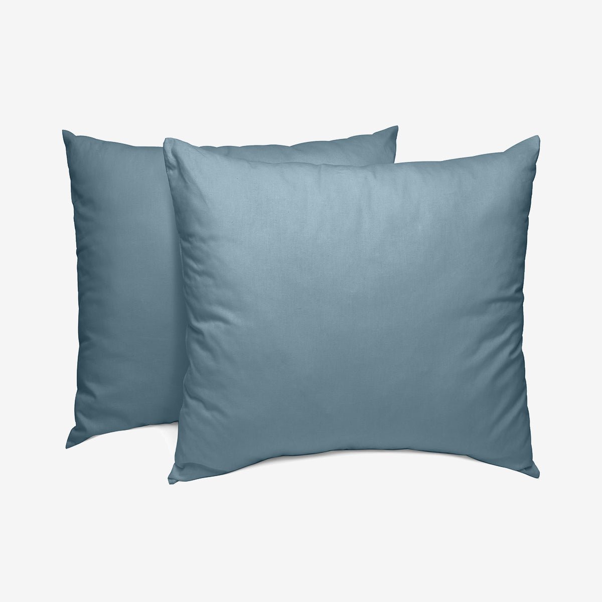 Fundas de almohada de percal de algodón Portobello azul x2