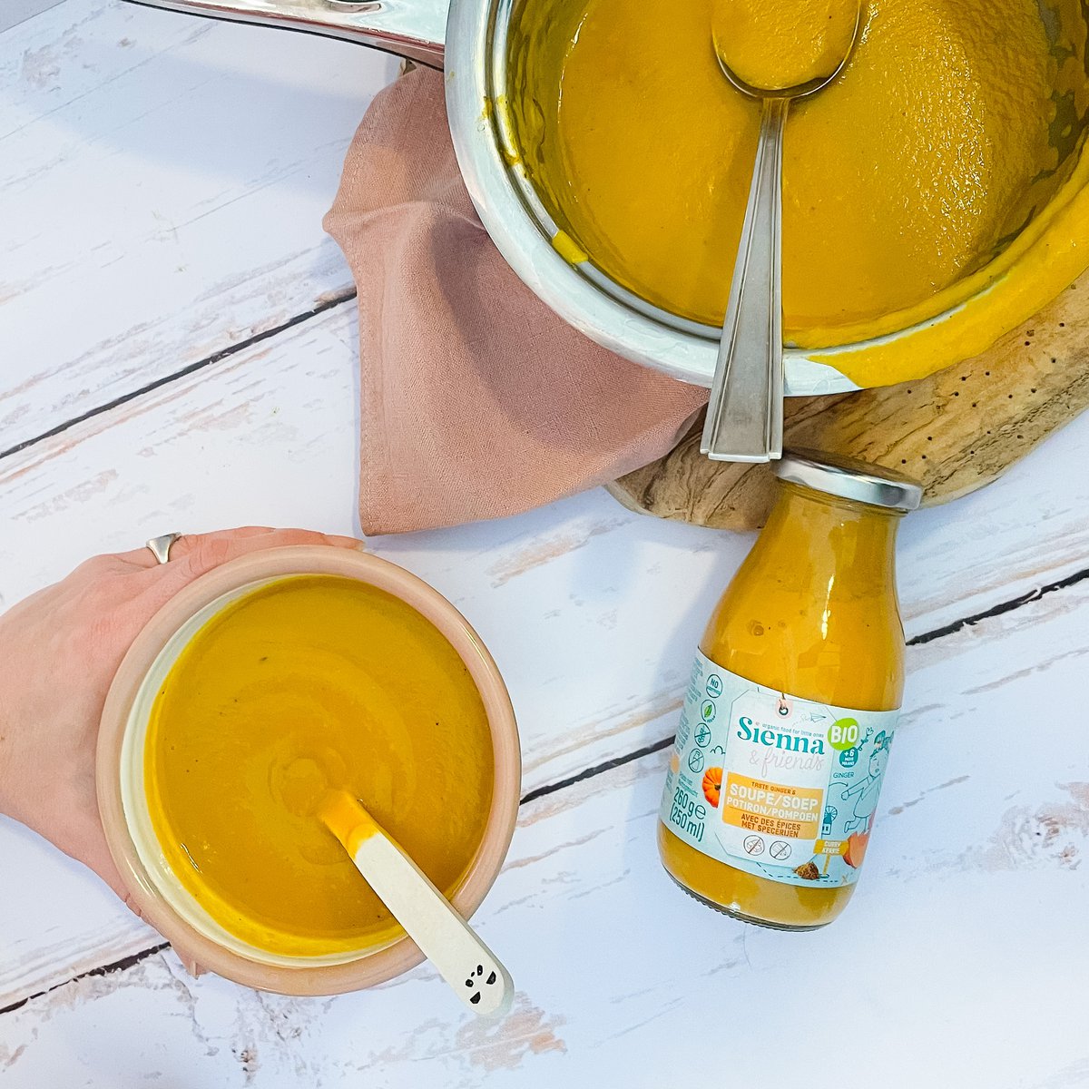 SOPA DE CALABAZA Y ESPECIAS ECOLÓGICA - SIN SAL AÑADIDA - 100% VEGANA - A PARTIR DE 6 MESES - 260ML