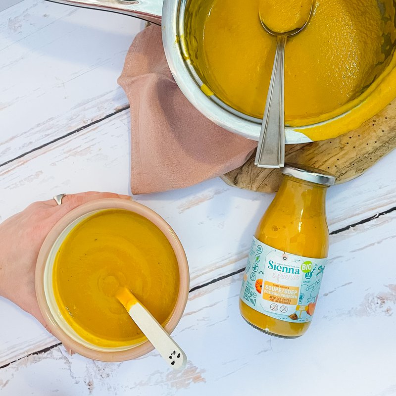 BIO-KÜRBIS-GEWÜRZ-SUPPE – OHNE SALZZUSATZ – 100 % VEGAN – AB 6 MONATEN – 260 ml