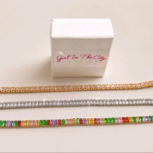 316L Stainless Steel Bracelets with Glass Crystals