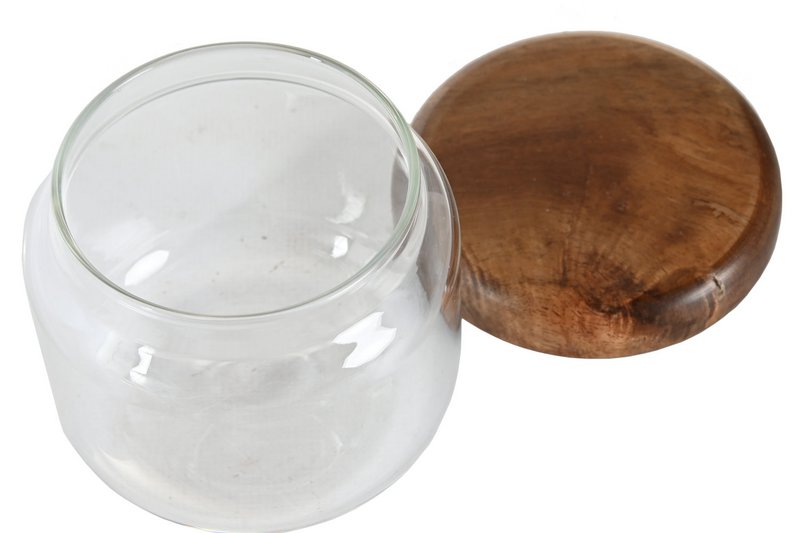 BOTE SET 3 CRISTAL ACACIA 8,5X8,5X7,5 300ML PC205141