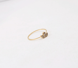 Lola - Dainty Crystal Gold Band