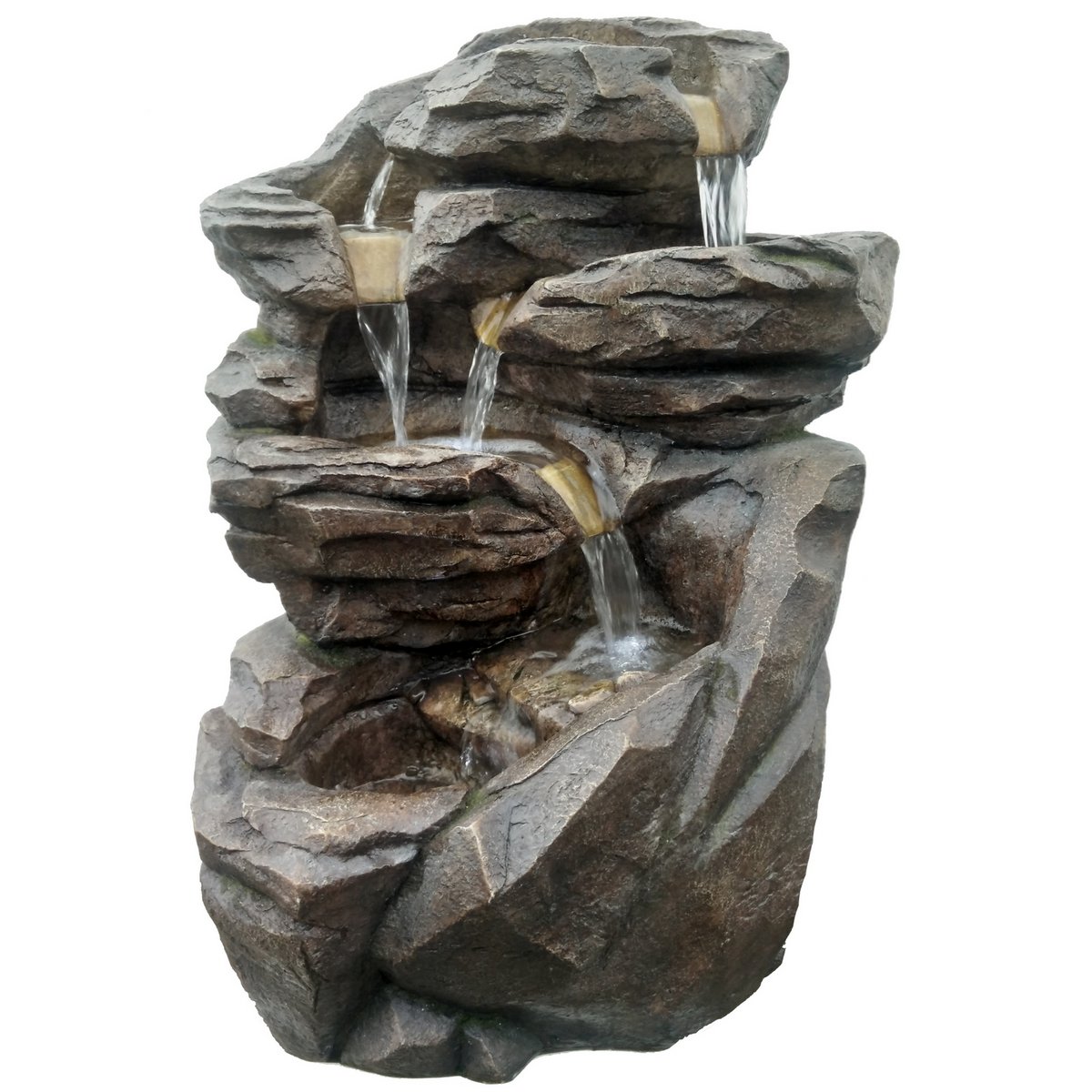 Fuente XL- Niagara - Cascada Interior y Exterior 5 Niveles - Fuente Jardín Terraza Salón Naturaleza Zen Luz LED