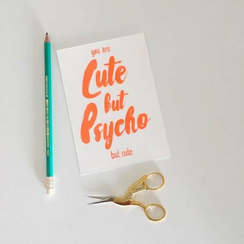 Riso-Druck Süß, aber psychisch, aber süß