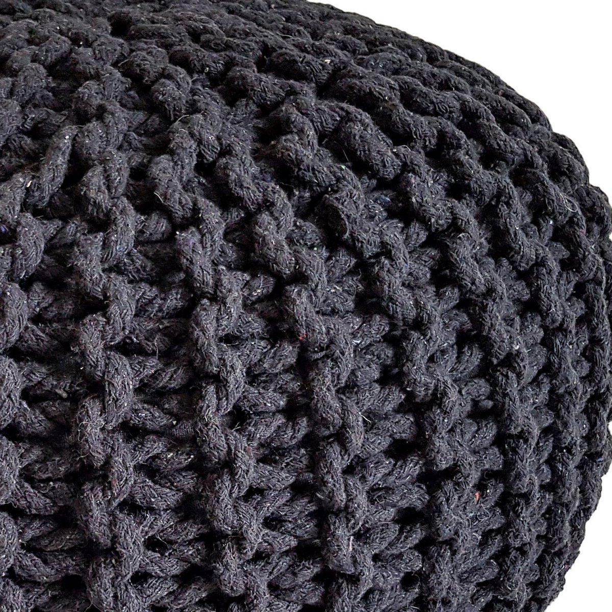 Brei -ontlasting pouf Ø 45 H 30 cm cm stoel pouf breien vloer kussen