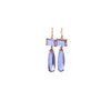 Earrings goldplated glass stone lilac
