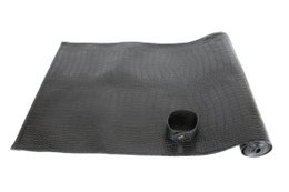 Camino de mesa piel de cocodrilo negro 150 cm piel sintética