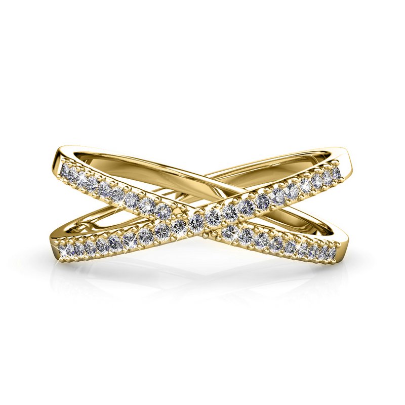 Anello X - Oro e cristallo