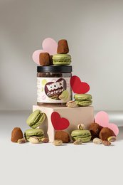 Pistachio Macaroon Chocolate Truffles - 130g Valentine Gifting Jar