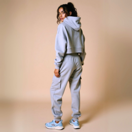 Crop Hoodie "TWENTY YEARS FROM NOW" - Weiss