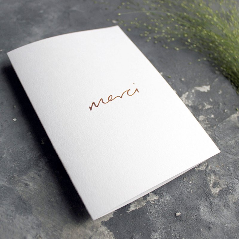 Merci - Met de hand verijdelde wenskaart