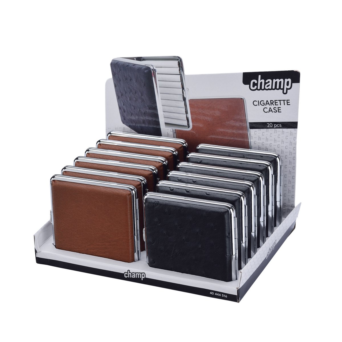 Braune und schwarze Zigarettenetuis x12