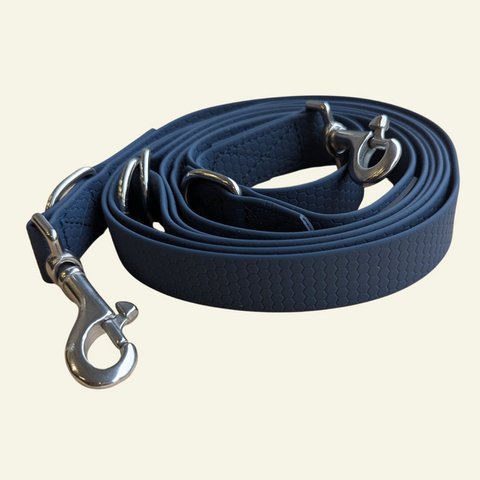 Waterproof multi-position leash Night blue