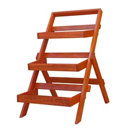 Soporte para plantas de jardín de madera de tres capas para exteriores Malibu