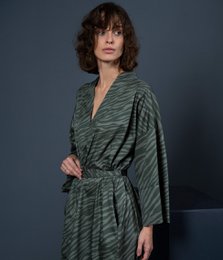 Bathrobe Kimono Zebra Moss