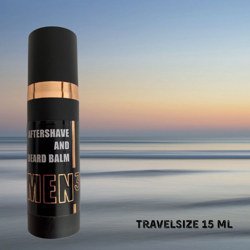 Travelsize MEN³ aftershave y bálsamo para barba 15 ml