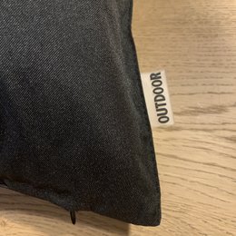 Cushion cover Capetown Black Outdoor