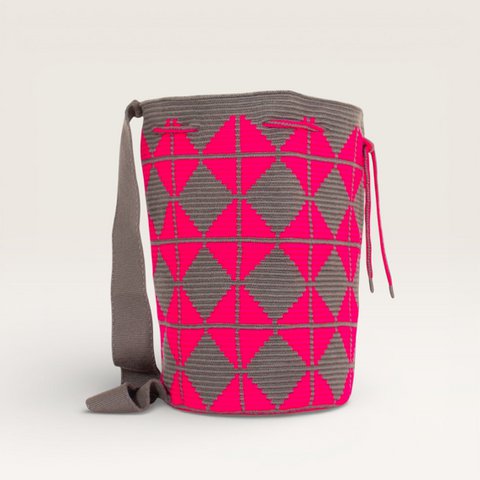 Geometrische rugzak | Magenta