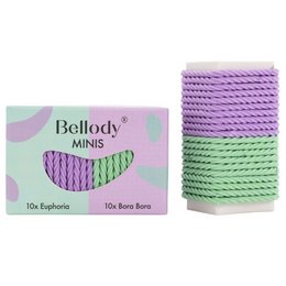Bellody® Mini Élastiques à Cheveux (20 pcs. - Menthe & Violet - Paquet Mixte)