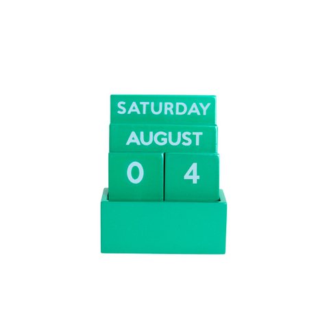 GREEN SMALL GLOSSY FULL COLOR CALENDAR HF