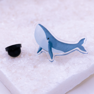Pin Whale Bultrug Acryl - Cadeau IJsland Scandinavië Broche Zeedieren