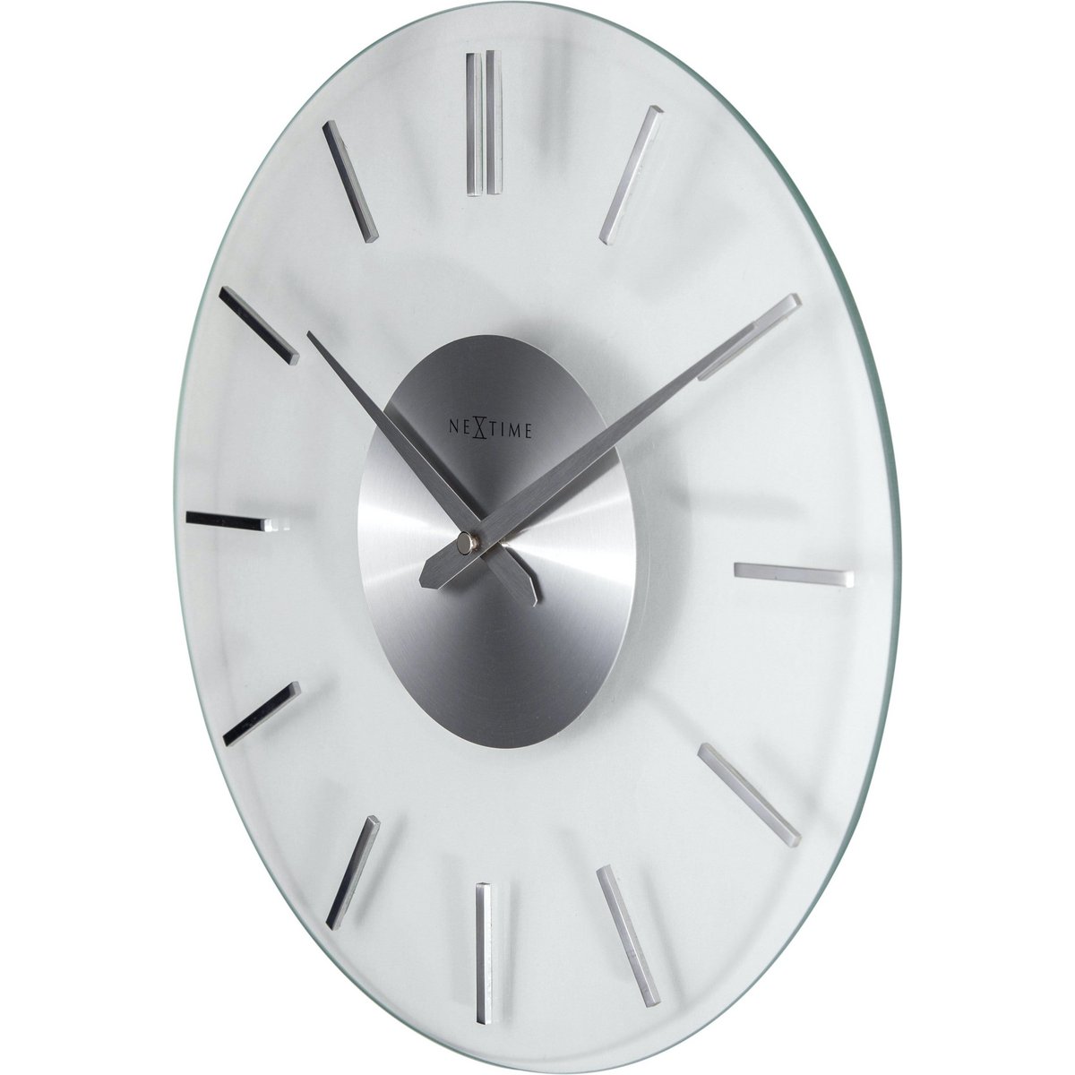 Orologio da parete - 26 cm - Alluminio - Vetro - 'Stripe'