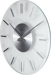 Wall clock - 26 cm - Aluminum - Glass - 'Stripe'