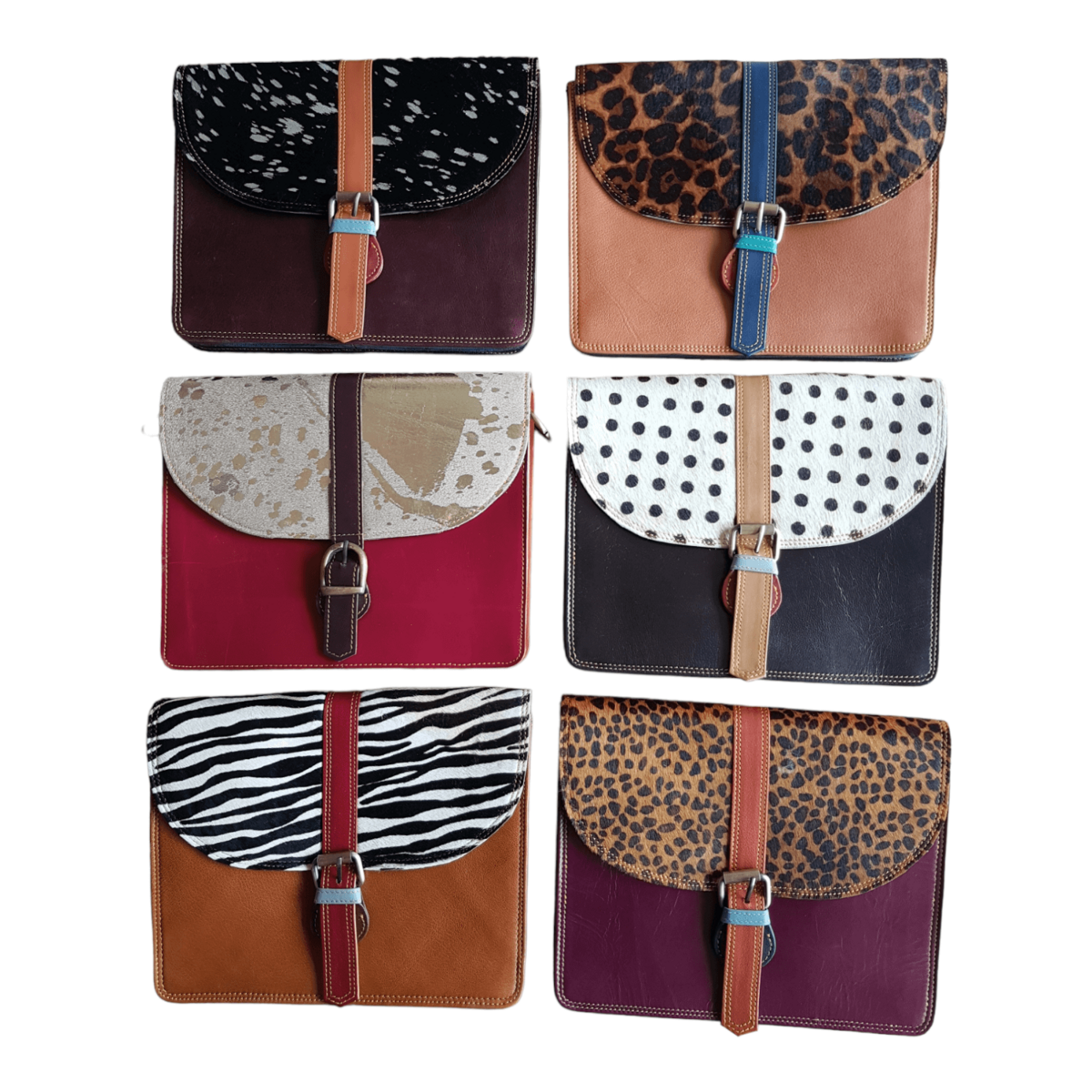 Leren dierenprint tas Sara