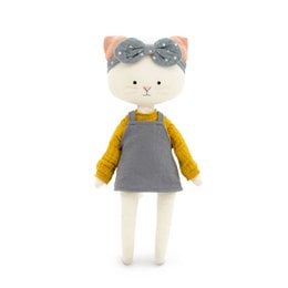 Soft plush toy frog with a pink dress and crown. Ideal for children's play and decoration.