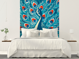 The peacock wallpaper
