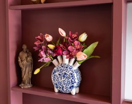 Tulpenvaas Delfts blauw rond