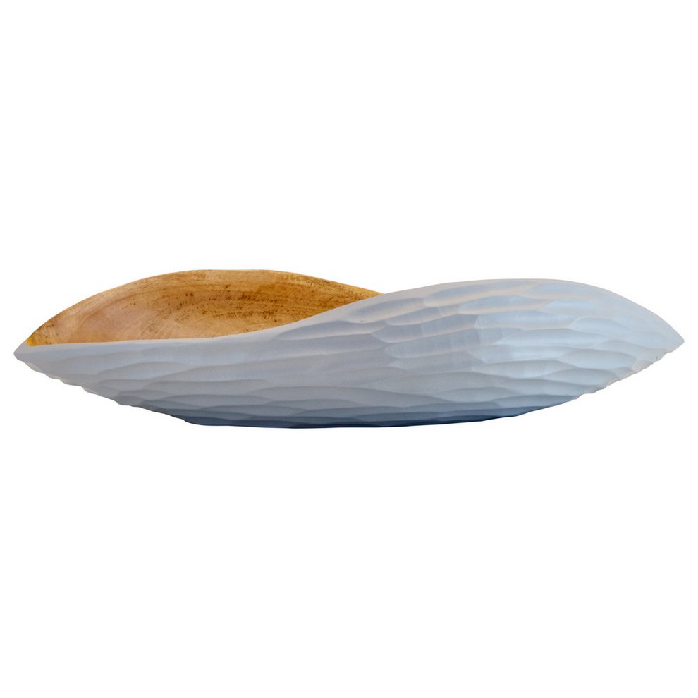 Houten schaal - fruitschaal - slakom - model Palm Seed - grijs - verschillende maten
