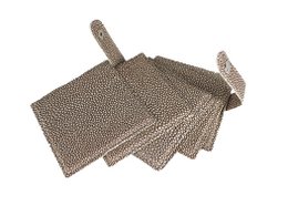 Glass coaster 6-er set ray synthetic leather brown coasters