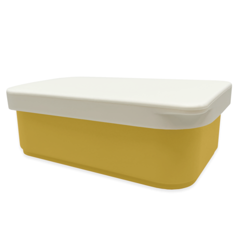 Stainless steel lunch box with silicone lid