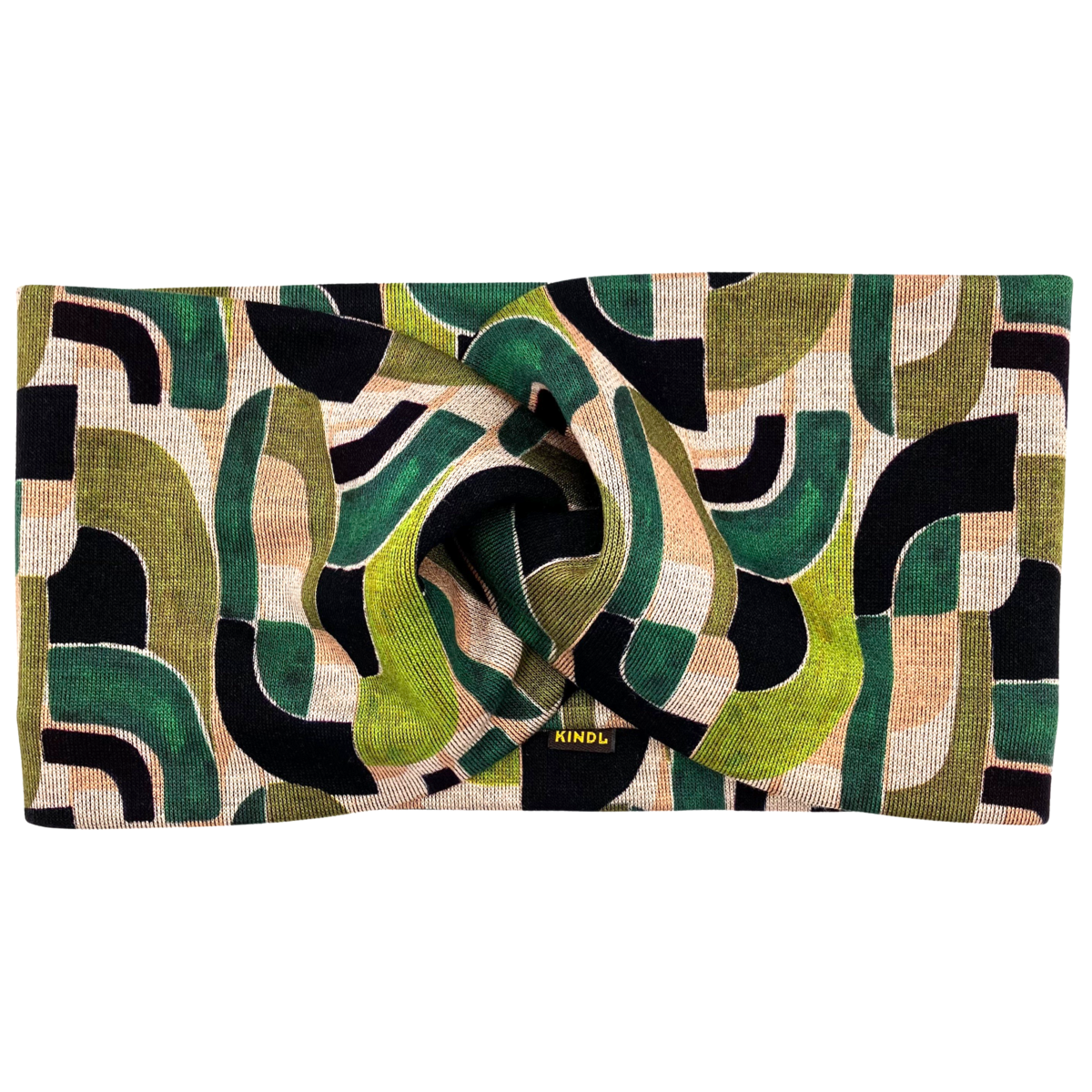 Twist-hoofdband - Mid Century Green, Ponte Jersey