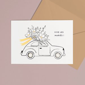 FR Kaart A6 Goudfolie | Long live the bride and groom