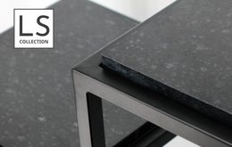LS Collection® - Plant table - Poky - column - Plant column - Black - Pillar - Plant aid - With Store Stone - 80x35x35cm - Pedestal - Heavy - Sturdy - Plant Stand Inside