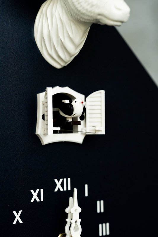 Cuckoo Clock - Black Forest - Black/White