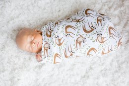 Lulujo swaddle 120x120 - Modern Sloth