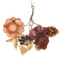 Flowers hanging pink, metal