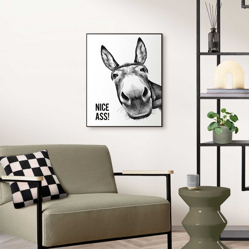 Gerahmtes Bild Slim Frame Nice Ass 50x40