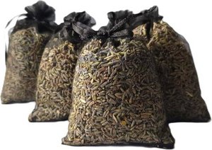Lavender fragrance bags with organic lavender - 5 x 12 grams of wonderfully scented bags - Black