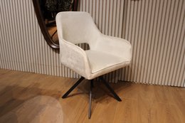Spisestuestol Nova 360 Degree Roterbar Velvet Sand hvid Beige