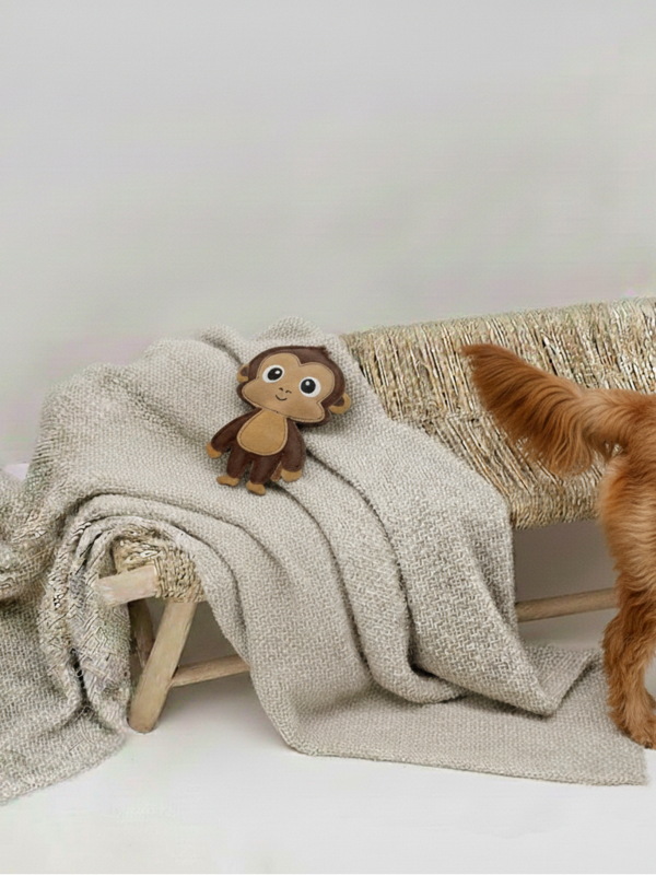 COMPAGNO. Giocattolo per cani in pelle "Scimmia"
